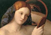BELLINI, Giovanni Naked Young Woman in Front of the Mirror (detail) Germany oil painting artist